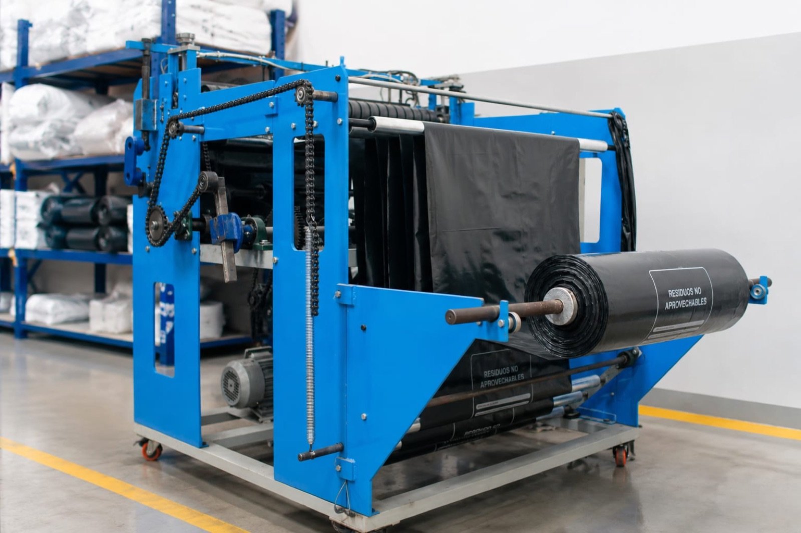 Máquina de sellado de rollo plástico